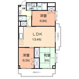 ウェストリバー湘南台【3階】の間取り