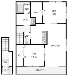 ピース・ディライト A棟【2階】の間取り