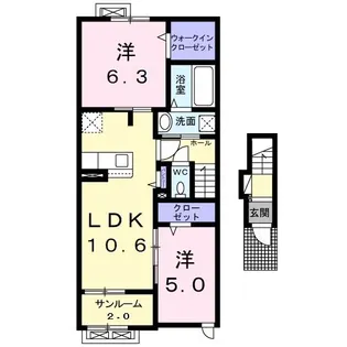 プランドールM【2階】の間取り