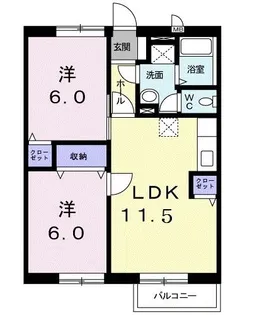フロレスタ・フジ【2階】の間取り