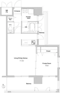 エンクレスト大手門III【8階】の間取り