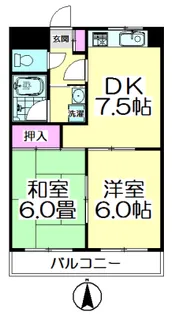 サミットピスガ【1階】の間取り