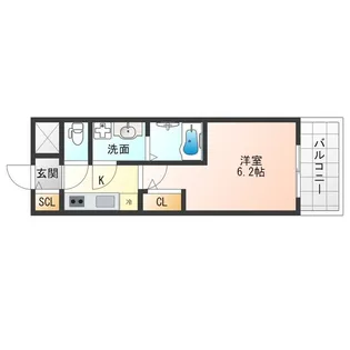 エスリードレジデンス大阪福島シティウエスト【5階】の間取り