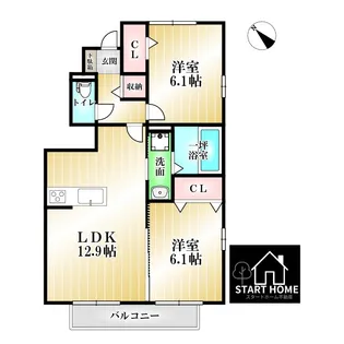アヴニール優B【1階】の間取り