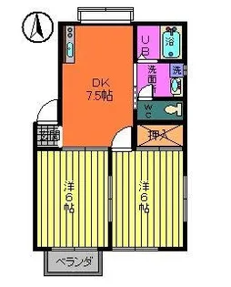 シティハイツさくらI【1階】の間取り