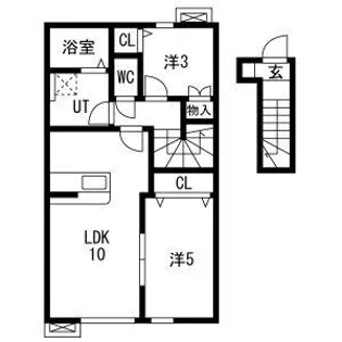grand parace(グランドパレス)奥州I【2階】の間取り