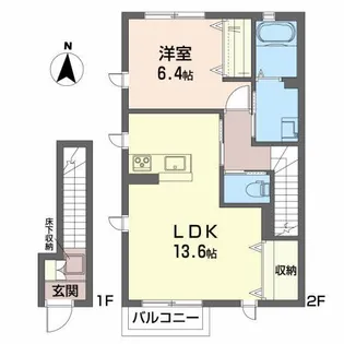 シャーメゾンフェリス【2階】の間取り