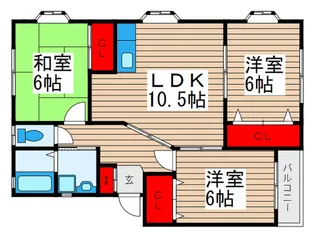 エクセルモアA【2階】の間取り