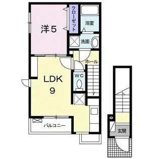 リリーハイツ返目【2階】の間取り