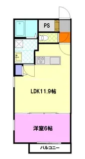 ラミューズ宮みらい【4階】の間取り