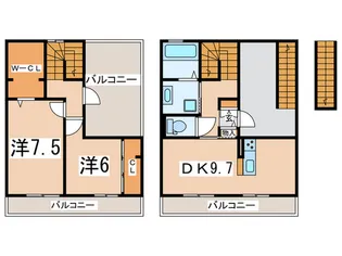 アトリオみなみだいらII【2階】の間取り