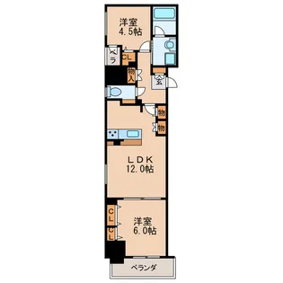 プレサンスロジェ名古屋久屋大通公園【13階】の間取り