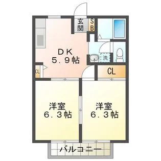 ルミエール777 C【2階】の間取り
