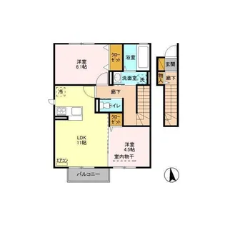 ゼピュロス学園の森 C【2階】の間取り