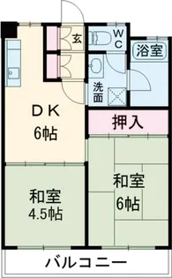 七福ビル 滑石【8階】の間取り