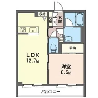 デューボヌール【1階】の間取り