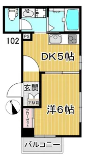 アロン・ド池尻【1階】の間取り