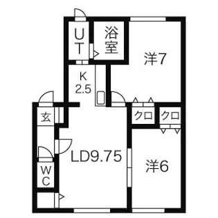 ベルエポック並木 II【2階】の間取り