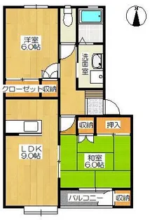 ソレアード・ルガール【1階】の間取り