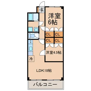 コーポ八坂【6階】の間取り