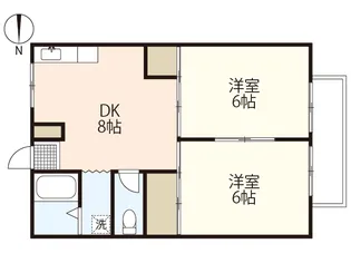 ピュアハウス皆賀【1階】の間取り