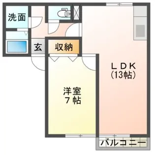セジュール杉本 AB【2階】の間取り