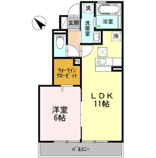 サンリッチ中野島【1階】の間取り