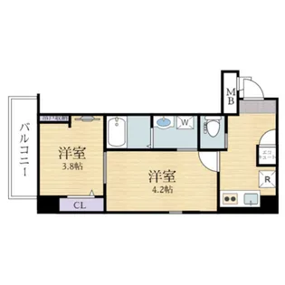 エヌエムスワサントディス【7階】の間取り