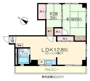 コーポ向【3階】の間取り