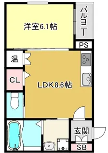 トップヒル森河内【3階】の間取り