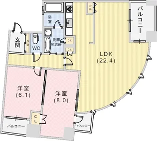 エクセルシティ三宮イメージファクトリー【6階】の間取り