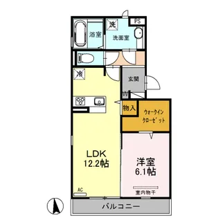 テルメ北石垣 大和【1階】の間取り