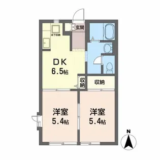 ルミエールコートIIIE【1階】の間取り