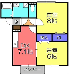 ダイワ・ヴィラノルテB【2階】の間取り