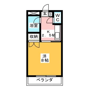 アパートメント北深志【3階】の間取り