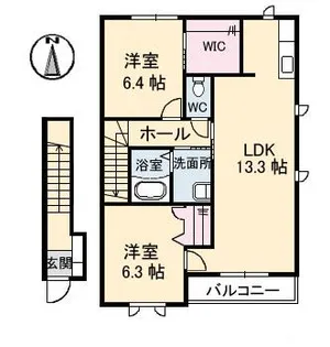 グランドメゾン片島 C棟【2階】の間取り