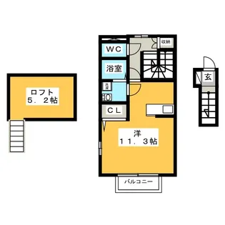 セレンディピティー【2階】の間取り