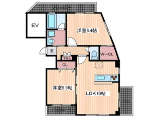 森元ビル【2階】の間取り