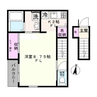 カーサビアンカ【2階】の間取り