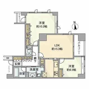 東新宿レジデンシャルタワー【11階】の間取り