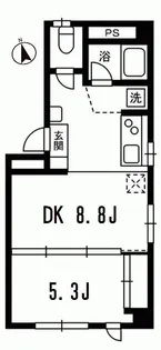 ジュネス西麻布【2階】の間取り