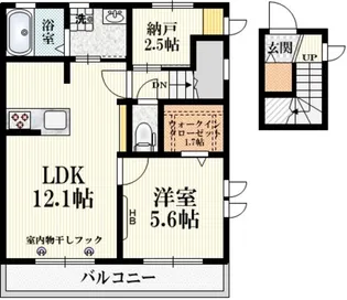 ヴィオリラII【2階】の間取り