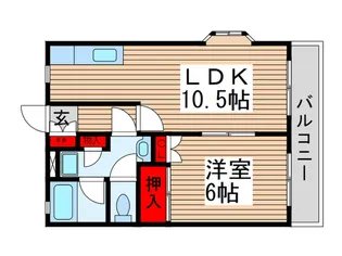 梶川ハイツ【2階】の間取り