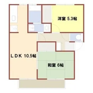 ヴィラビスタB棟【2階】の間取り
