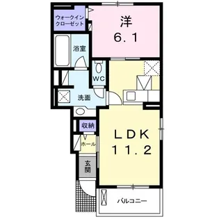 グランディアス.VI【1階】の間取り