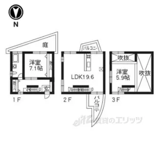 east-cottage【1階】の間取り