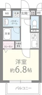 プランドール中之島【10階】の間取り