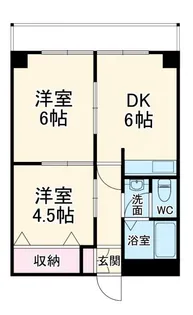 ジオナ天神橋【8階】の間取り