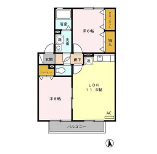 プレジール本郷 A棟【2階】の間取り