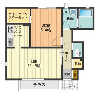 グランディス【1階】の間取り